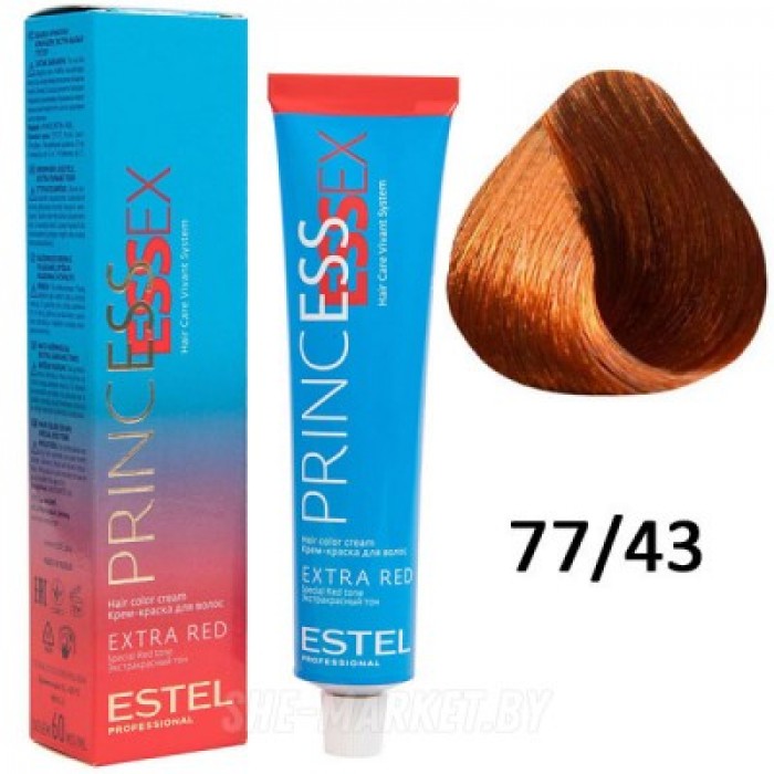 77/43 Крем-краска ESSEX, эффектная румба (EXTRA RED), 60 мл